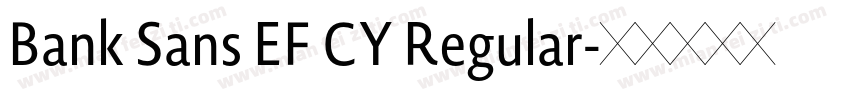 Bank Sans EF CY Regular字体转换